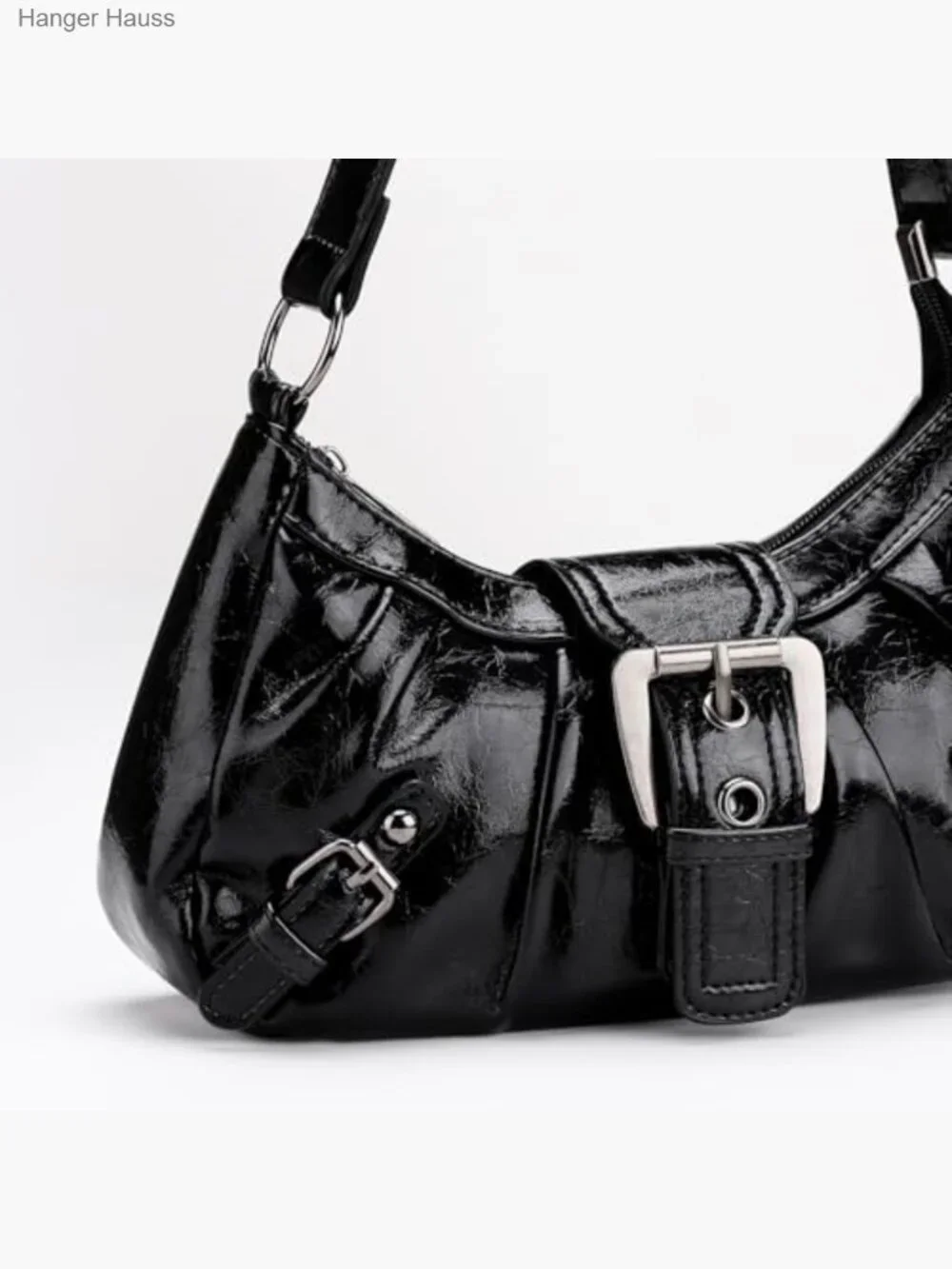 Women's Vegan Leather Hobo Shoulder Bag Tote Purse Zipper Closure Top Handle